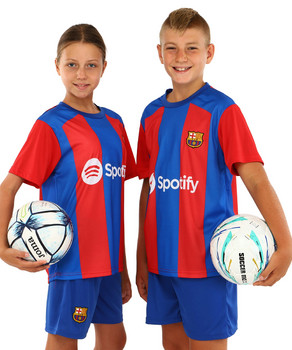 Uniformă de fotbal pentru copii cu simbolurile casei clubului de fotbal din BARCELONA 2024  BA7181