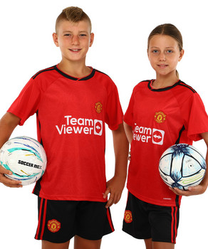 Uniformă de fotbal pentru copii cu simboluri ale MANCHESTER UNITED football club home 2024  MU7185