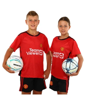 Uniformă de fotbal pentru copii cu simboluri ale MANCHESTER UNITED football club home 2024  MU7185