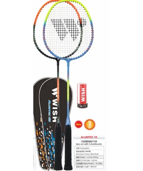 Set de Badminton 2 rachete într - un caz WISH Alumtec A55K2