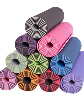 Covor de fitness și yoga TPE + TC 6mm 840386