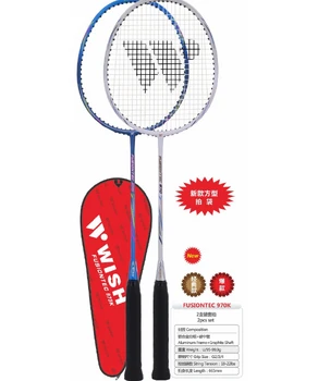 Set 2 rachete de badminton în husă WISH Fusiontec F970K2