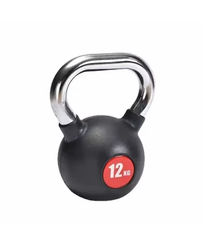 Kettlebell cauciucat cu mâner cromat 12 kg 8014212