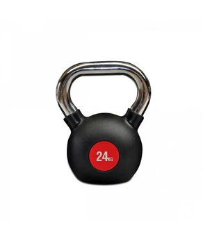 Kettlebell cauciucat cu mâner cromat 24 kg 8014224