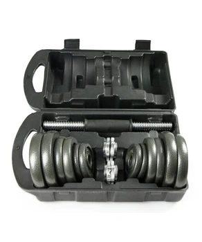 Gantere demontabile 2x10kg metall  într-o valiză de plastic 8005920