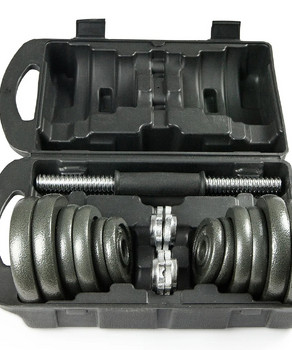 Gantere demontabile 2x10kg metall inox, carcasa din plastic  Y90201