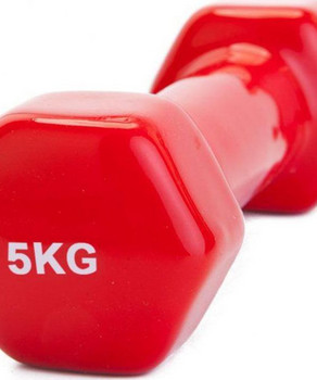 Gantere de fitness acoperite cu vinil 1x5 kg A805