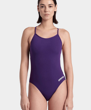 Costum Baie Femei arena SWIMSUIT LACE BACK SOLID 004651